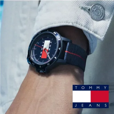 Tommy Hilfiger Men's Quartz Plastic & Nylon Strap Watch